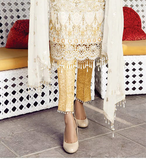FOR PARTY LOVERS IN STYLE ORGANZA 3 PC EXTRA LUXURY SUIT